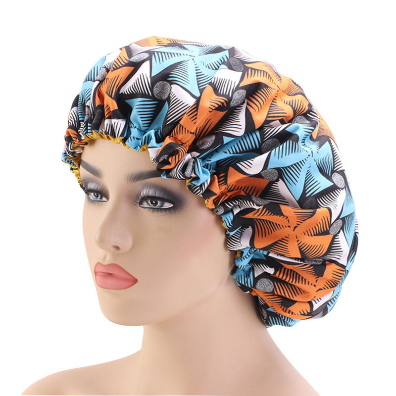 Satin sleep cap sleeping bonnet hair hat headwear scarf silk hair wrap night wear hats headscarf caps silk hair caps shower cap for women long braid with comfort adjustable band women girl  gift