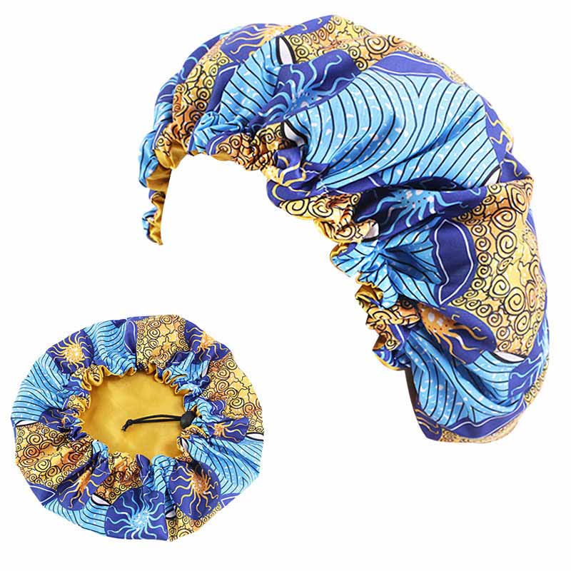 Satin sleep cap sleeping bonnet hair hat headwear scarf silk hair wrap night wear hats headscarf caps silk hair caps shower cap for women long braid with comfort adjustable band women girl  gift