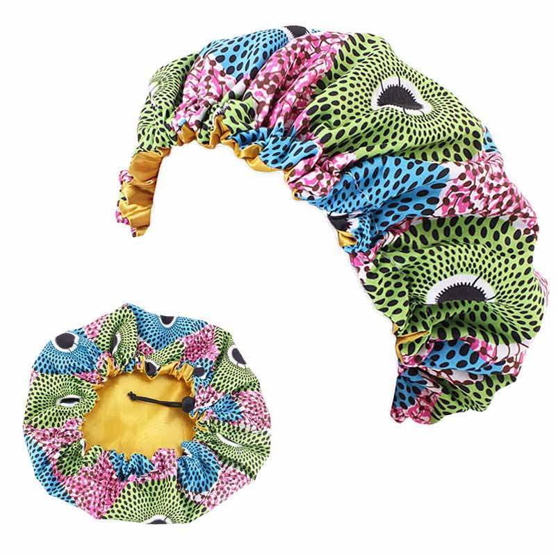 Satin sleep cap sleeping bonnet hair hat headwear scarf silk hair wrap night wear hats headscarf caps silk hair caps shower cap for women long braid with comfort adjustable band women girl  gift