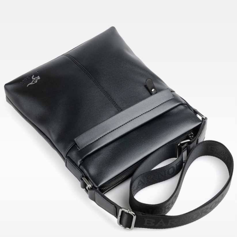 Men's Sling Bag Soft Leather Shoulder Bag Business Man Crossbody Bag