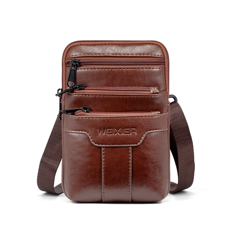 Men's Tote Bag Waist Bag Leather Crossbody Bag Casual Waist Bag