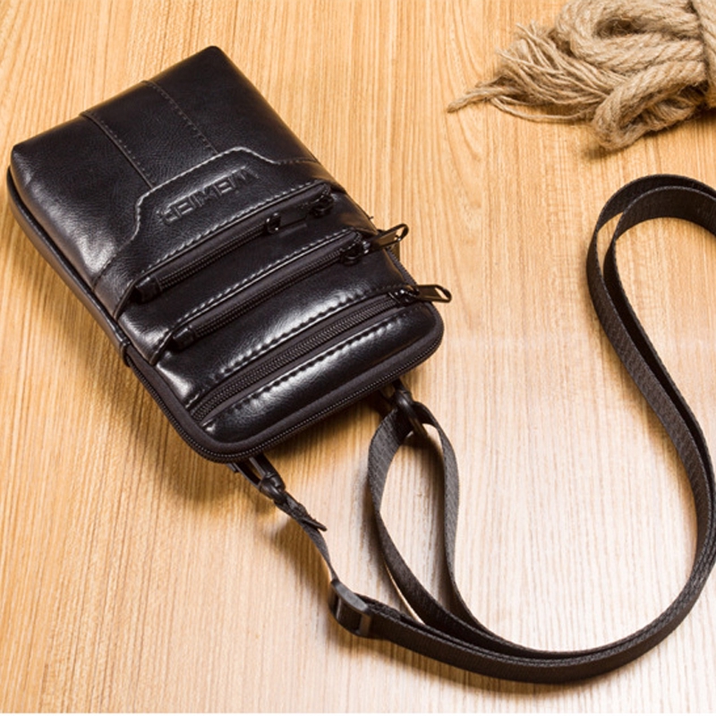 Men's Tote Bag Waist Bag Leather Crossbody Bag Casual Waist Bag