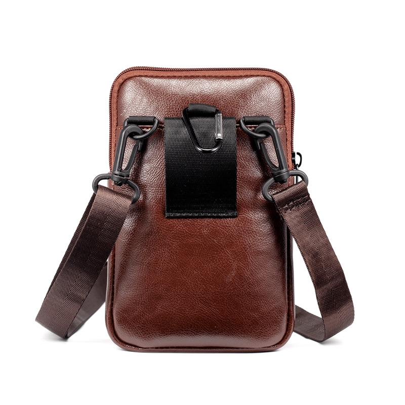 Men's Tote Bag Waist Bag Leather Crossbody Bag Casual Waist Bag