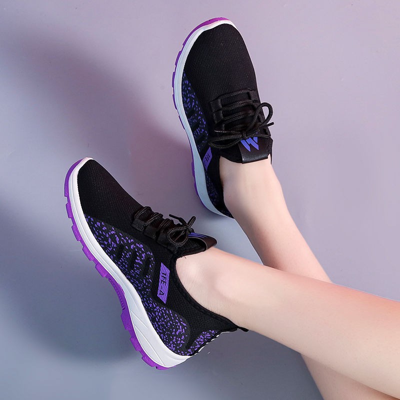 Casual Women's Shoes Running Sports Shoes Lace Up Mesh Breathable Sneaker