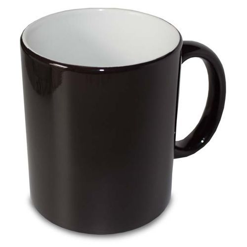 Magic Mug, Black Color: Heat Sensitive Color Changing Ceramic Tea/ Coffee Black Mug