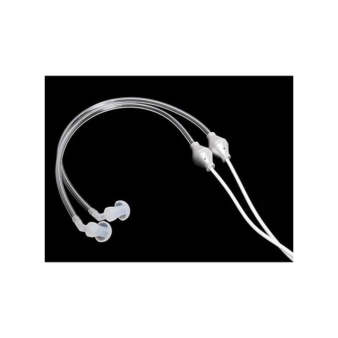 Disike Anti-radiation Earphones (Air tube stereo protection earphones with super bass)-White