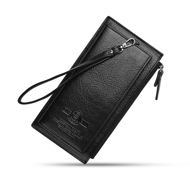 Men's long wallet youth zipper men's mobile phone bag ultra-thin wallet