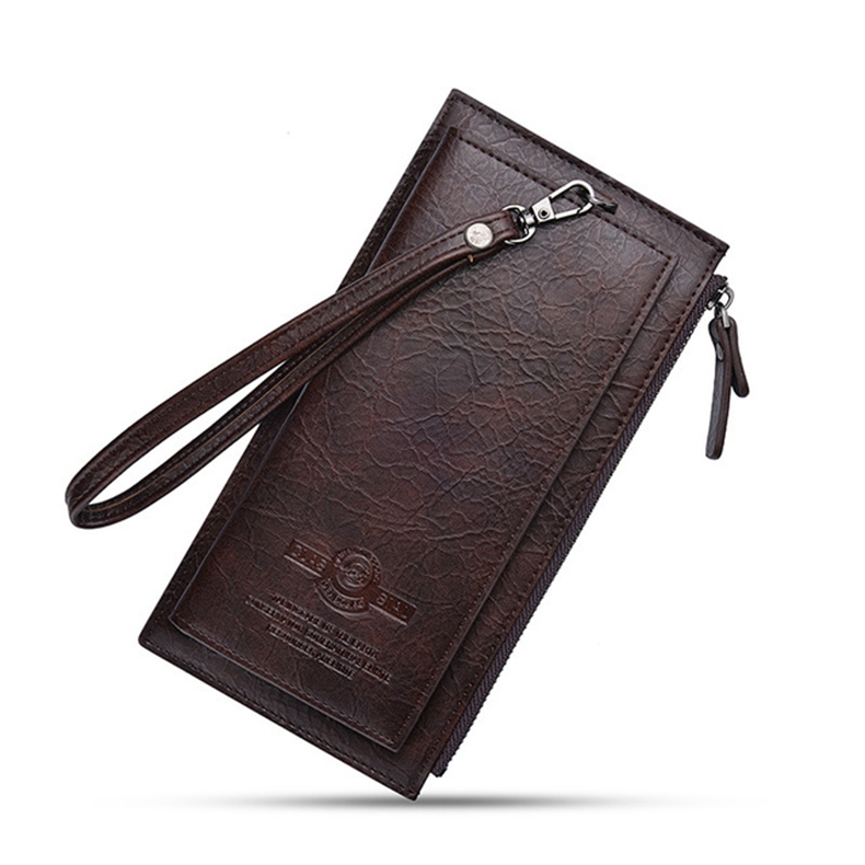 Men's long wallet youth zipper men's mobile phone bag ultra-thin wallet