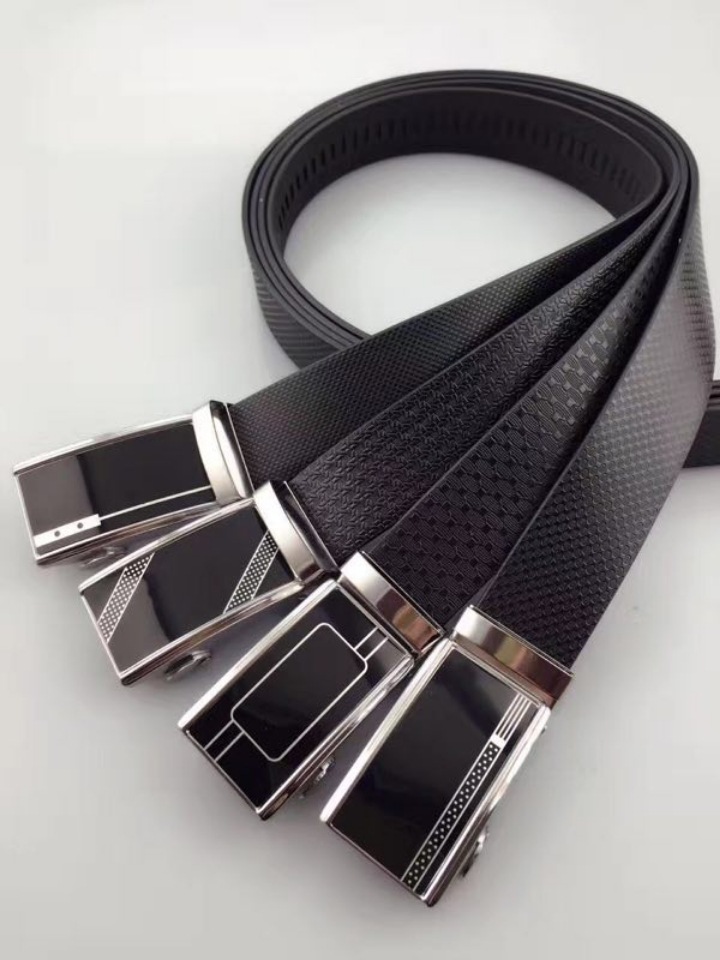 Men's belt leather automatic buckle belt business belt