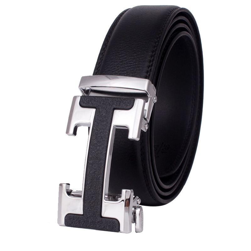 Men's belt men's leather automatic buckle wild casual belt pure leather business belt