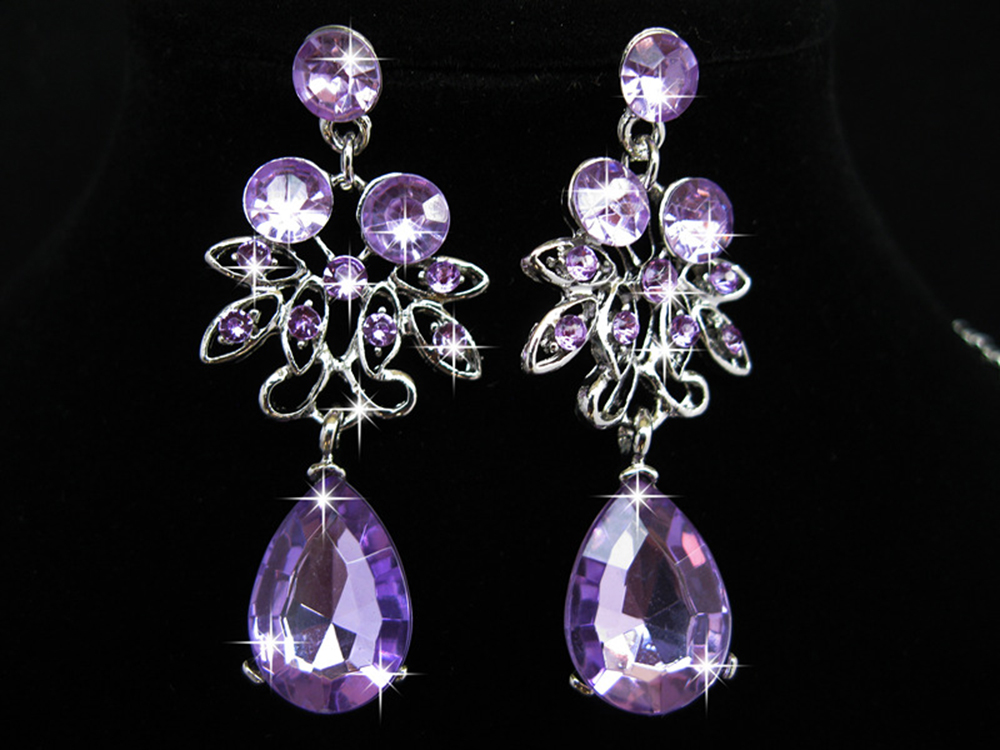 Bridal Jewelry Butterfly Large Drop Necklace Earrings Set Wedding Jewelry Knot Wedding Accessories