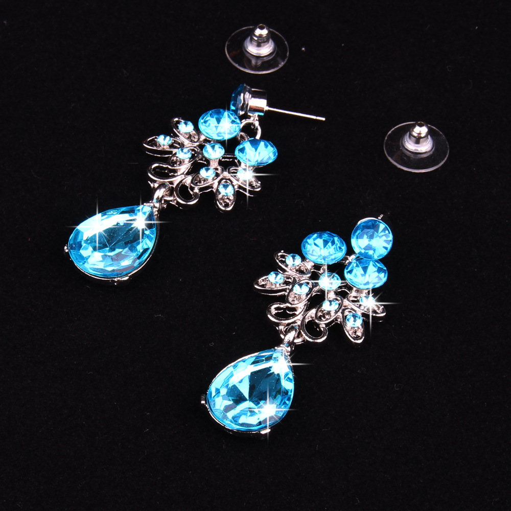 Bridal Jewelry Butterfly Large Drop Necklace Earrings Set Wedding Jewelry Knot Wedding Accessories