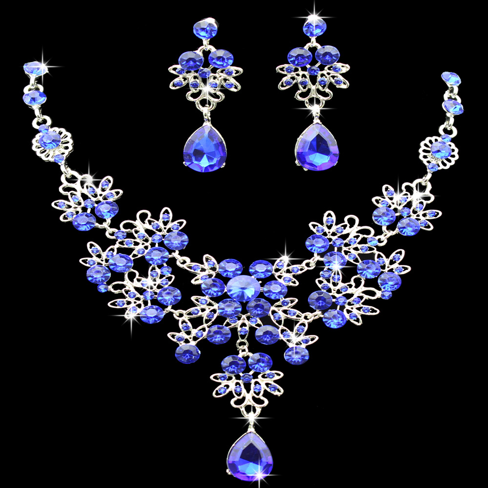 Bridal Jewelry Butterfly Large Drop Necklace Earrings Set Wedding Jewelry Knot Wedding Accessories