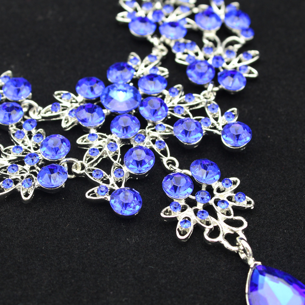 Bridal Jewelry Butterfly Large Drop Necklace Earrings Set Wedding Jewelry Knot Wedding Accessories