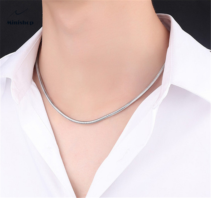 Hot Selling Men's Necklace Clavicle Snake Bone Chain Fashion Jewelry Accessories