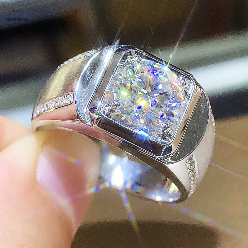 Men's Ring New Fashion Luxury Zircon Diamond Ring men's Engagement Ring Accessories