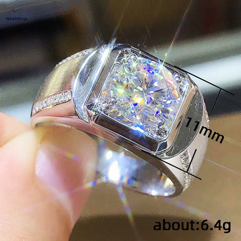 Men's Ring New Fashion Luxury Zircon Diamond Ring men's Engagement Ring Accessories