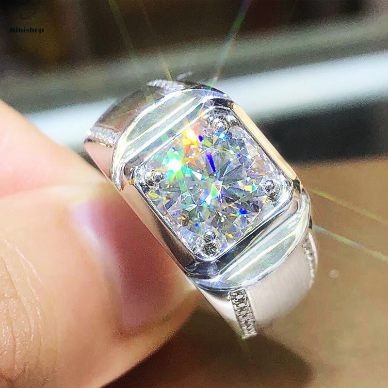 Men's Ring New Fashion Luxury Zircon Diamond Ring men's Engagement Ring Accessories