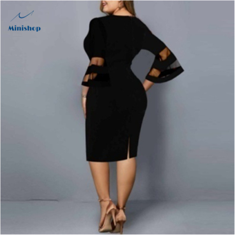 2021 New Digital Print Gauze Mesh Stitching Large  Size Dress Party Dress Summer Spring Lady Dress