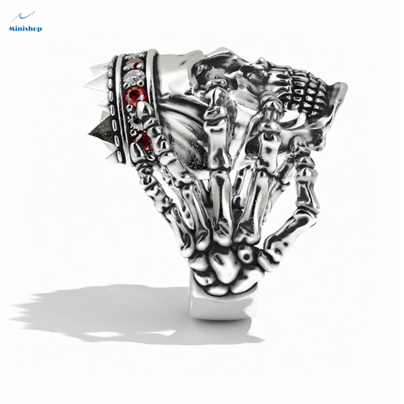 Men New Fashion Ring Bully Punk Boys Skull Ring Street Rock Jewelry Night Club Accessories