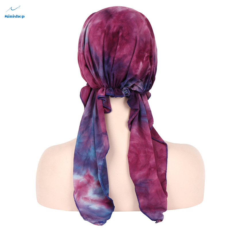 Lady Fashion Hat Muslim Headgear Cotton Double-sided Turnip Cap Head Wraps Bonnet