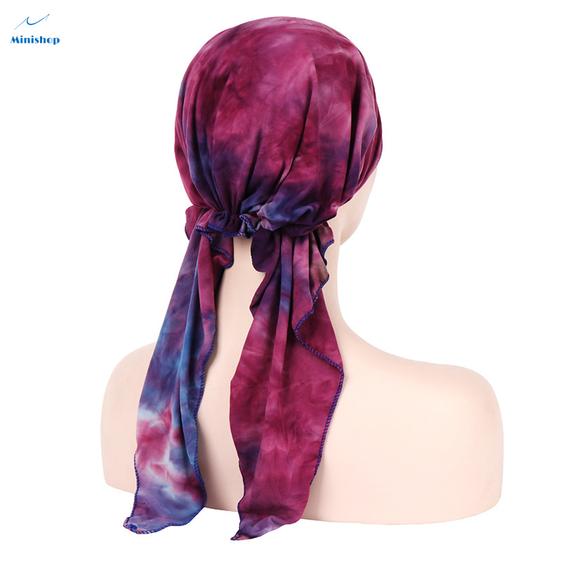 Lady Fashion Hat Muslim Headgear Cotton Double-sided Turnip Cap Head Wraps Bonnet