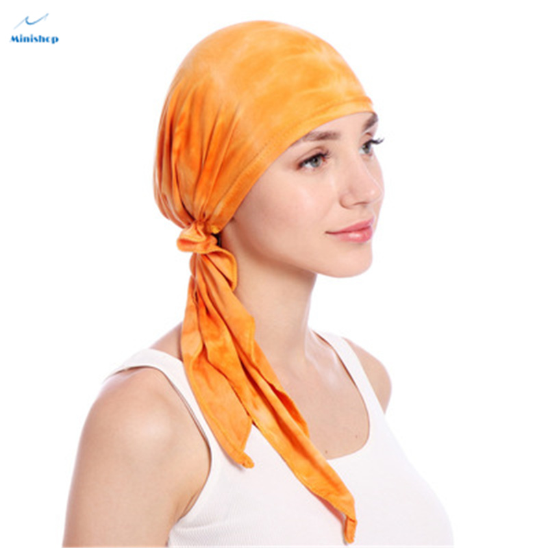 Lady Fashion Hat Muslim Headgear Cotton Double-sided Turnip Cap Head Wraps Bonnet