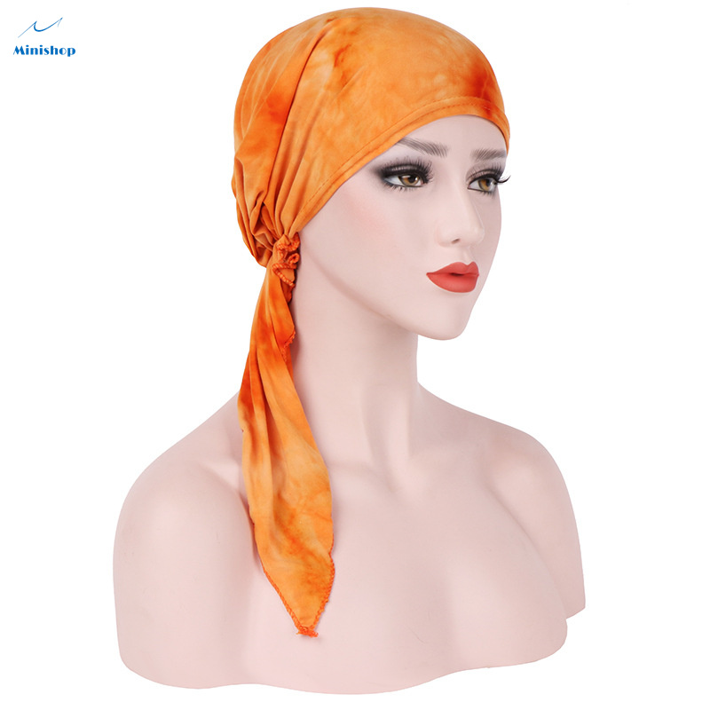 Lady Fashion Hat Muslim Headgear Cotton Double-sided Turnip Cap Head Wraps Bonnet