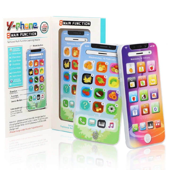 New arrivals Toy Phone Electronics For Kids Learning Education Machine English Mobile Phone Toys With Music And Lights Baby Musical Toys  USB charging