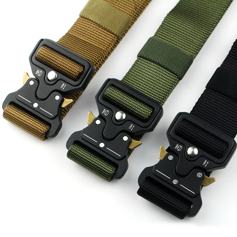 Classic Tactical Belt High Elastic Metal Hook Outdoor Training High Quality New Nylon Soldier Belt