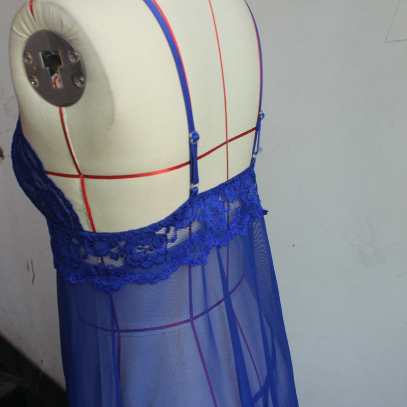 sexy lingerie hot long Dresses hot sexy costumes Girls  strap Transparent nightdress slips intimates