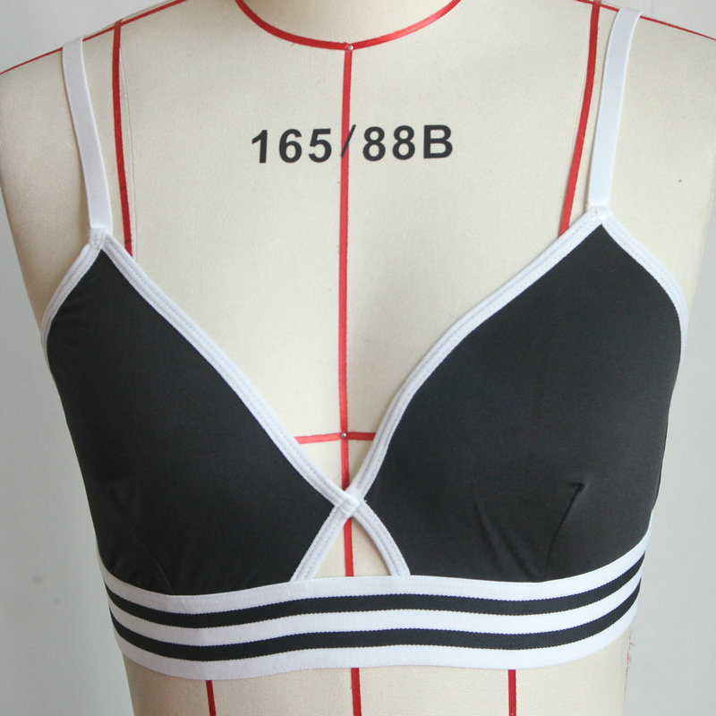Factory direct sales black and white sports pure women's underwear sports suit