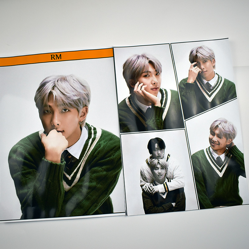 BTS Bangtan Boys Posters Set JIN SUGA V RM JUNGKOOK JIMIN MAP OF THE SOUL 7 Photocards for Army Daughter BTS Sticker Set Gift for Army Girls 14pcs 1 Set (21*30cm)