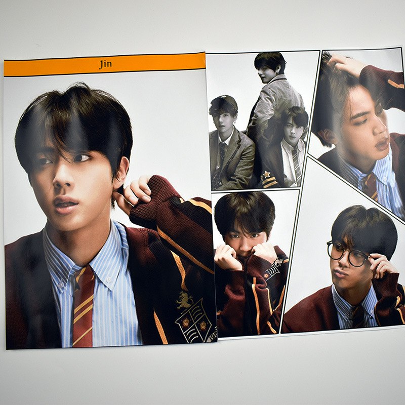 BTS Bangtan Boys Posters Set JIN SUGA V RM JUNGKOOK JIMIN MAP OF THE SOUL 7 Photocards for Army Daughter BTS Sticker Set Gift for Army Girls 14pcs 1 Set (21*30cm)