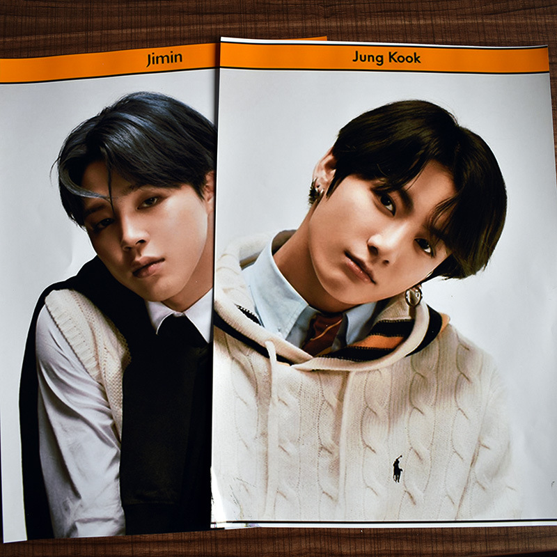 BTS Bangtan Boys Posters Set JIN SUGA V RM JUNGKOOK JIMIN MAP OF THE SOUL 7 Photocards for Army Daughter BTS Sticker Set Gift for Army Girls 14pcs 1 Set (21*30cm)