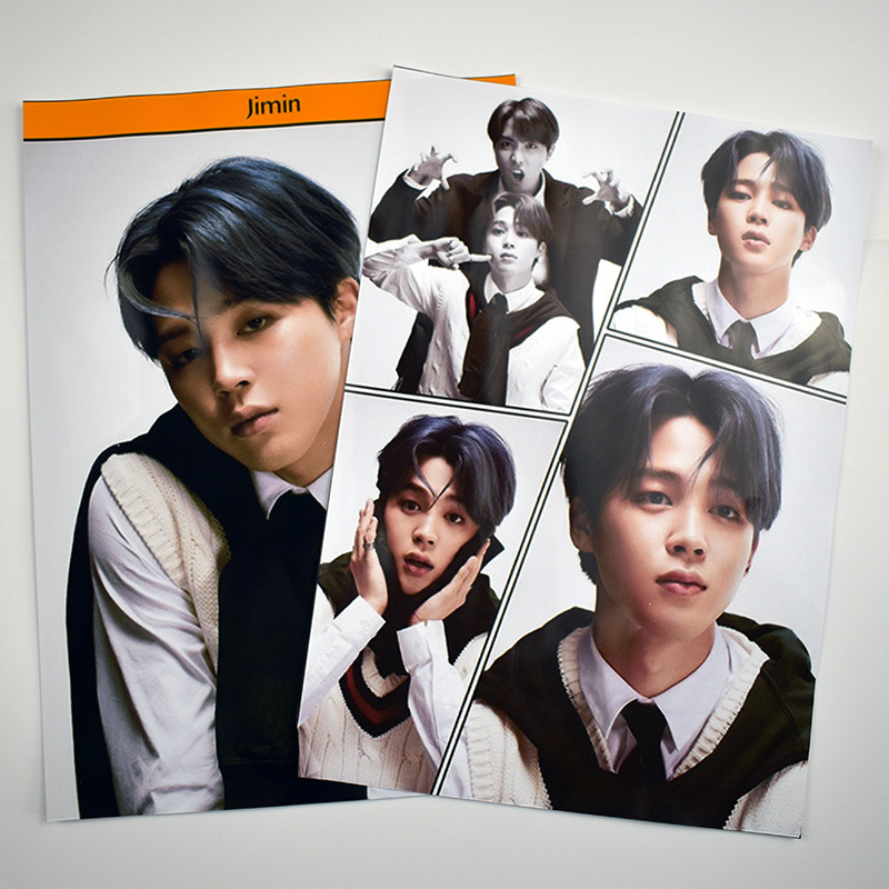 BTS Bangtan Boys Posters Set JIN SUGA V RM JUNGKOOK JIMIN MAP OF THE SOUL 7 Photocards for Army Daughter BTS Sticker Set Gift for Army Girls 14pcs 1 Set (21*30cm)