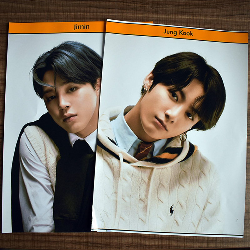 BTS Bangtan Boys Posters Set JIN SUGA V RM JUNGKOOK JIMIN MAP OF THE SOUL 7 Photocards for Army Daughter BTS Sticker Set Gift for Army Girls 14pcs 1 Set (21*30cm)