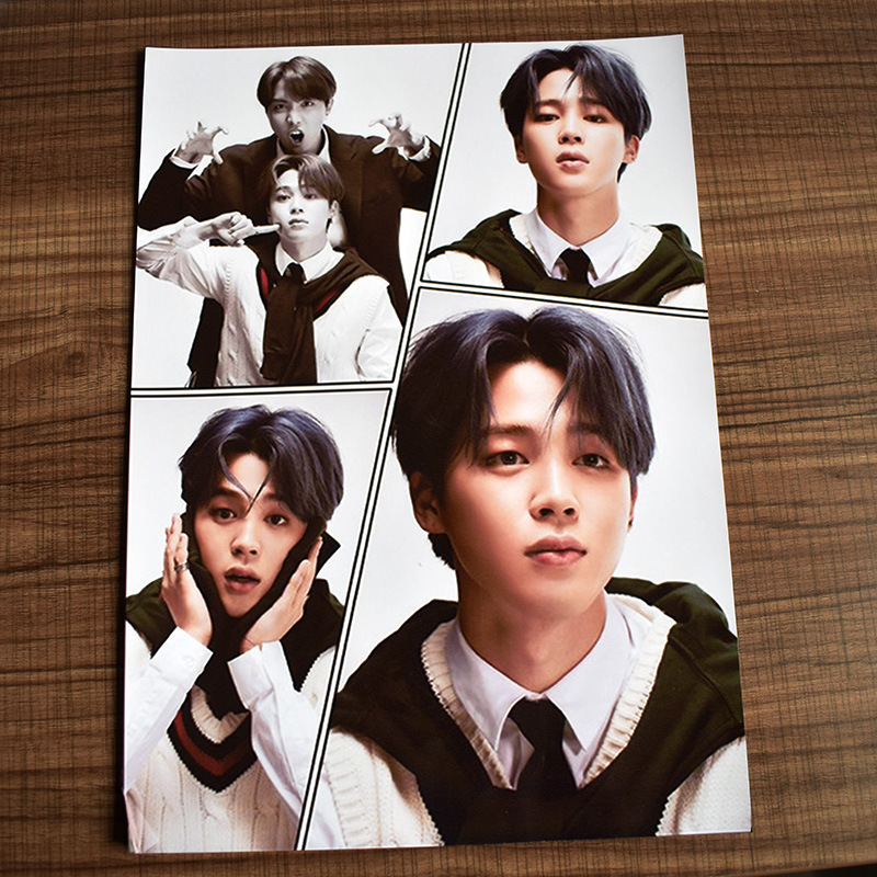 BTS Bangtan Boys Posters Set JIN SUGA V RM JUNGKOOK JIMIN MAP OF THE SOUL 7 Photocards for Army Daughter BTS Sticker Set Gift for Army Girls 14pcs 1 Set (21*30cm)