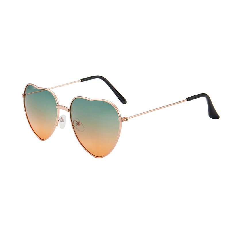 Heart Sunglasses Thin Metal Frame Lovely Heart Style for Women Heart Shaped Glasses Trendy Transparent Candy Color Eyewear for Party Favor