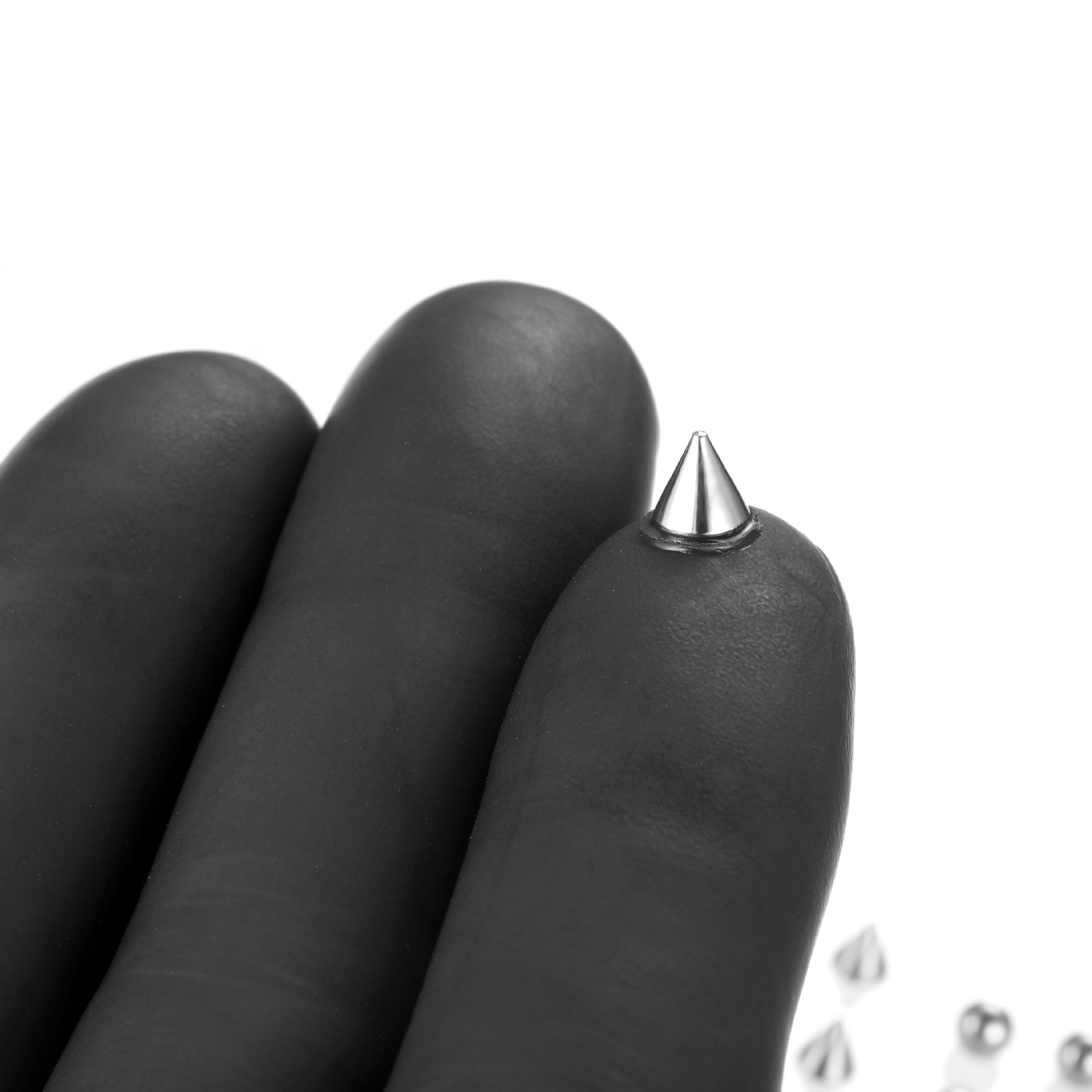 20 Pcs Fake Nose Lip Eyebrow Non-Piercing Body Jewelry Stainless Steel 3/4/5mm Ball/Spike Kit Sticker