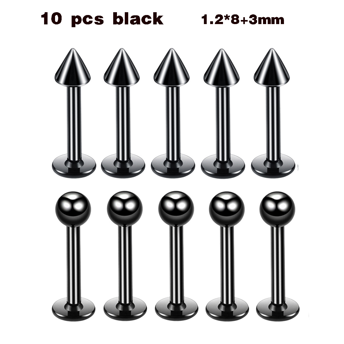 Earrings Hoop 10/20Pcs Surgical Steel Stud for Women Men Nose Lip Horseshoe Piercing Rings 5 Colors Ear Body Piercing Jewelry