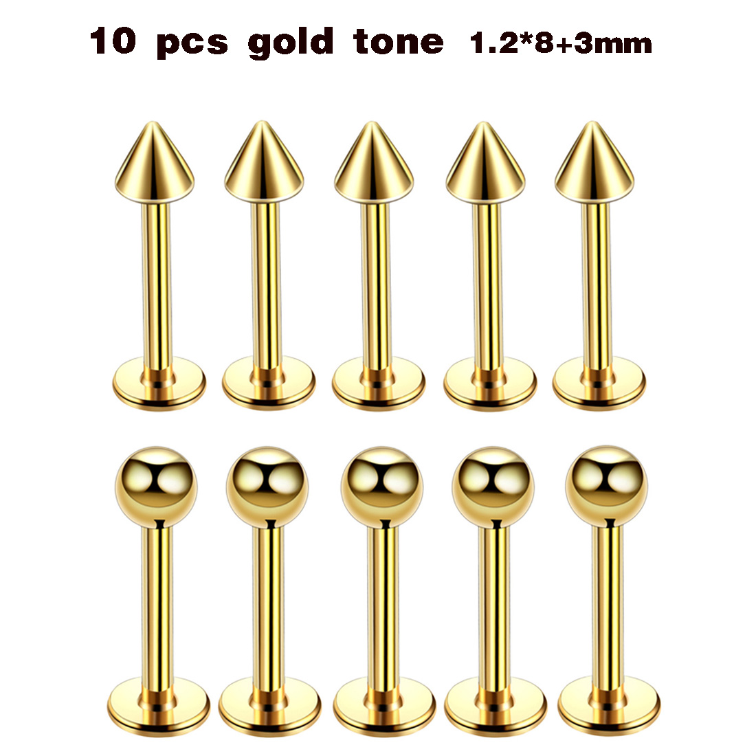 Earrings Hoop 10/20Pcs Surgical Steel Stud for Women Men Nose Lip Horseshoe Piercing Rings 5 Colors Ear Body Piercing Jewelry