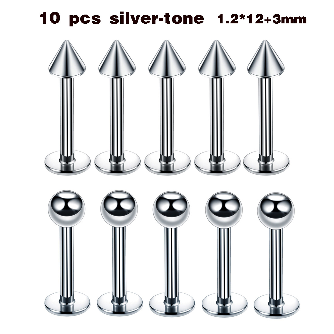 Earrings Hoop 10/20Pcs Surgical Steel Stud for Women Men Nose Lip Horseshoe Piercing Rings 5 Colors Ear Body Piercing Jewelry