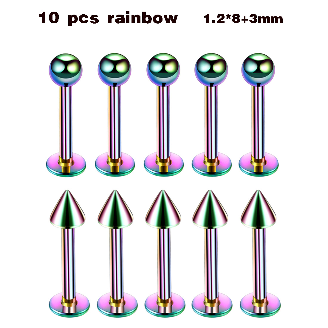 Earrings Hoop 10/20Pcs Surgical Steel Stud for Women Men Nose Lip Horseshoe Piercing Rings 5 Colors Ear Body Piercing Jewelry