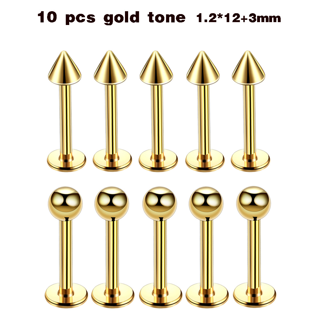 Earrings Hoop 10/20Pcs Surgical Steel Stud for Women Men Nose Lip Horseshoe Piercing Rings 5 Colors Ear Body Piercing Jewelry