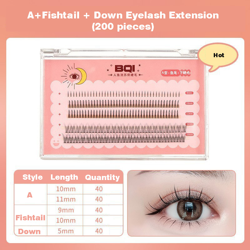 DIY False Eyelash Extension, 3D Effect Individual Melt Flare Lash Cluster Natural Lashes Set, Home Eyelash Extension, Lashes Pack view 2
