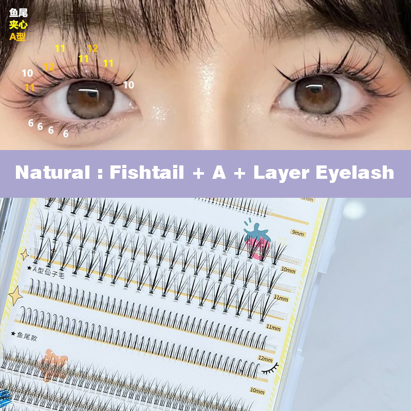 DIY False Eyelash Extension, 3D Effect Individual Melt Flare Lash Cluster Natural Lashes Set, Home Eyelash Extension, Lashes Pack view 6