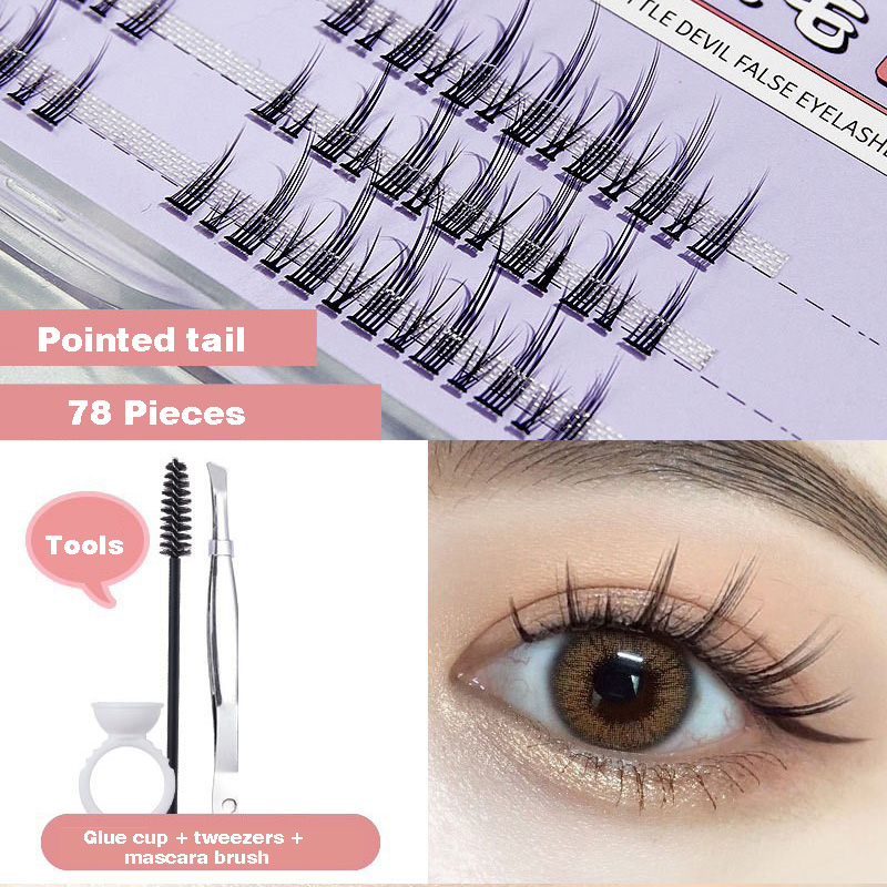 DIY False Eyelash Extension, 3D Effect Individual Melt Flare Lash Cluster Natural Lashes Set, Home Eyelash Extension, Lashes Pack view 3