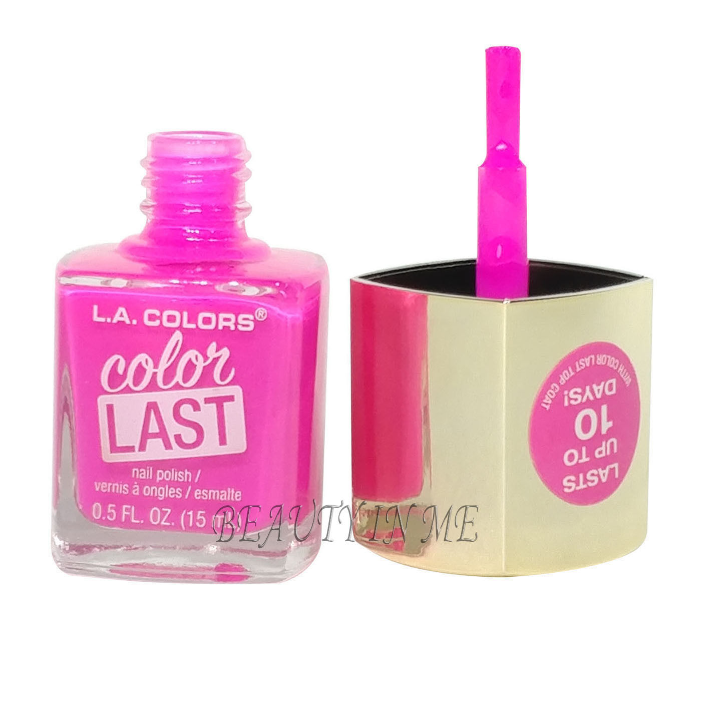 LA Colors COLOR LAST-Salon Quality, Long Lasting Pink Nail Polish- Loyalty