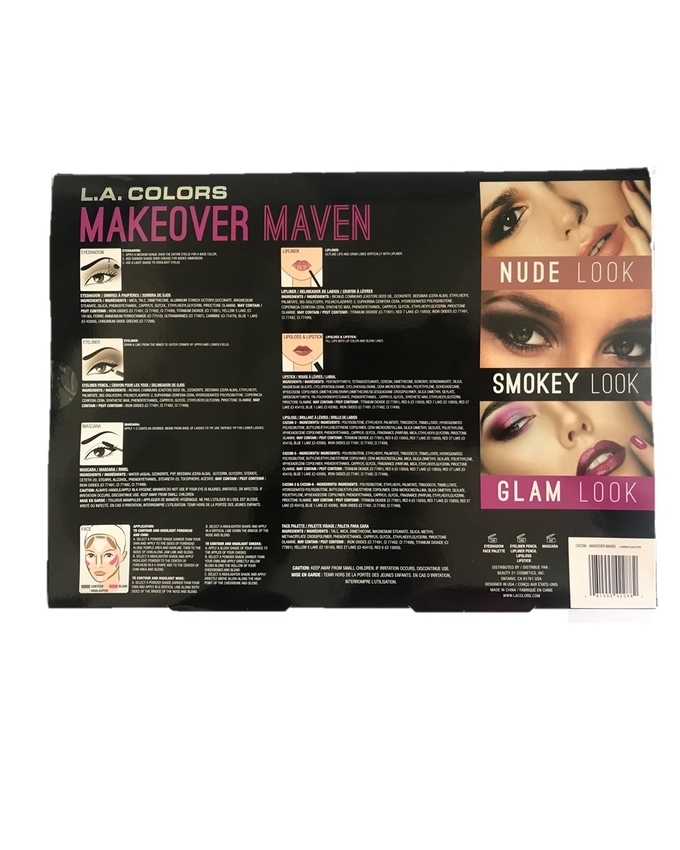 L.A Colors 45 Pc Makeover Maven Deluxe Makeup Set, Nude + Glam view 2